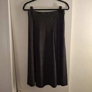 Charter Club Women's Black and Gray A-Line Skirt